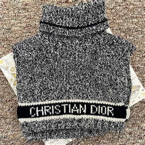 christian dior snood|CHRISTIAN DIOR RIBBED WOOL BLEND SNOOD .